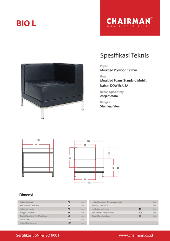 "Sofa Kantor Chairman BIO L"