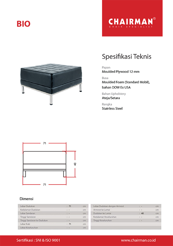 "Sofa Kantor Chairman BIO"