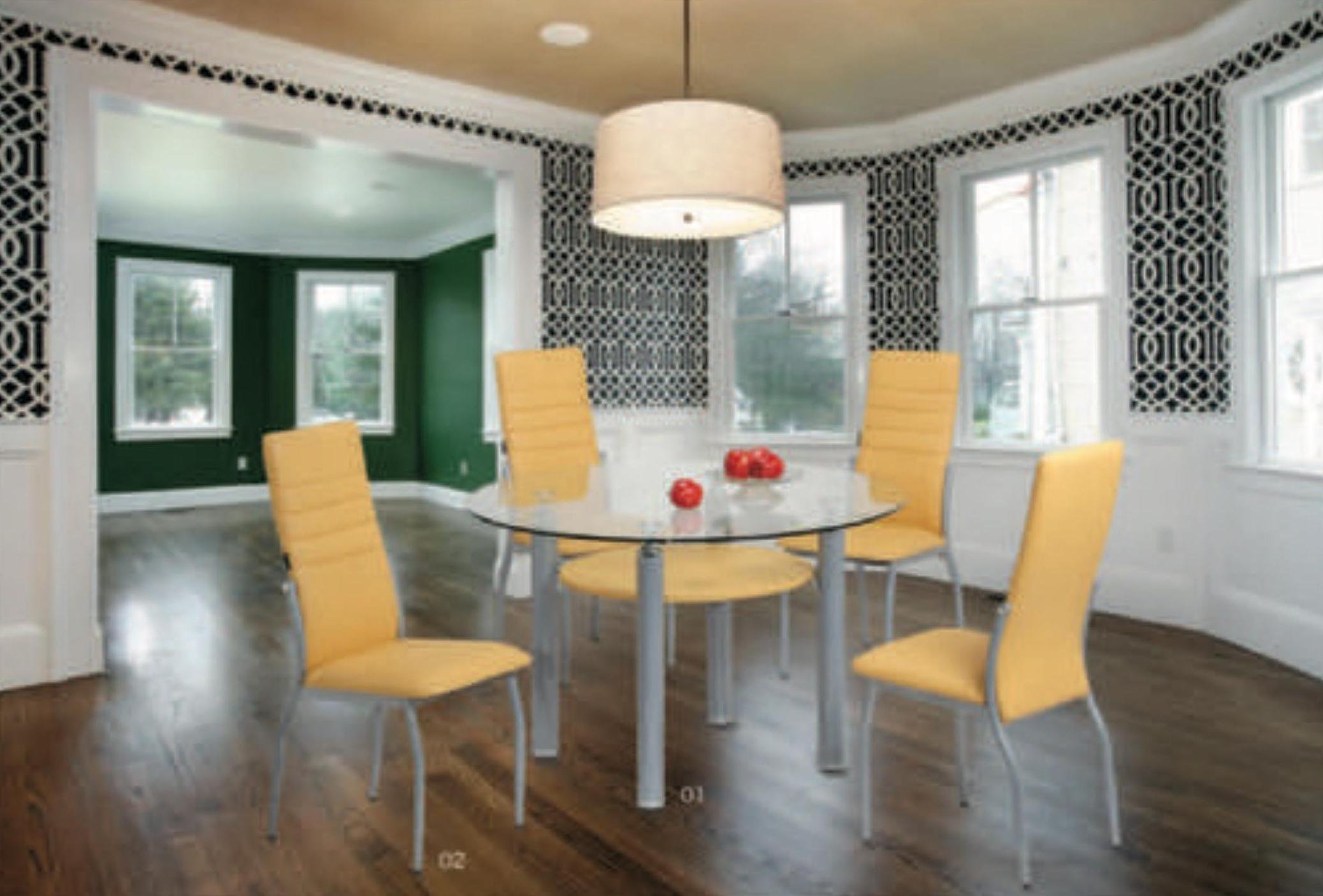 "TC 11 MEJA MAKAN KACA BULAT 120cm"